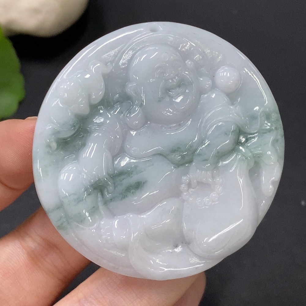 F29322483 JadeiteBuddha Pendant Total Weight Approx. 32.53g