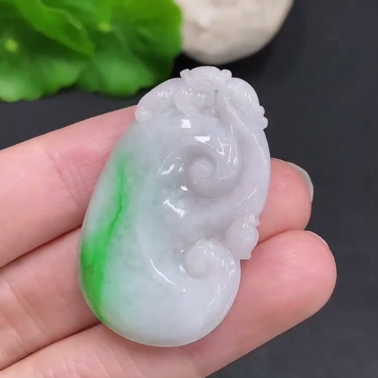 F33940561 Jadeite Ruyi Pendant Total Weight Approx. 10.7g