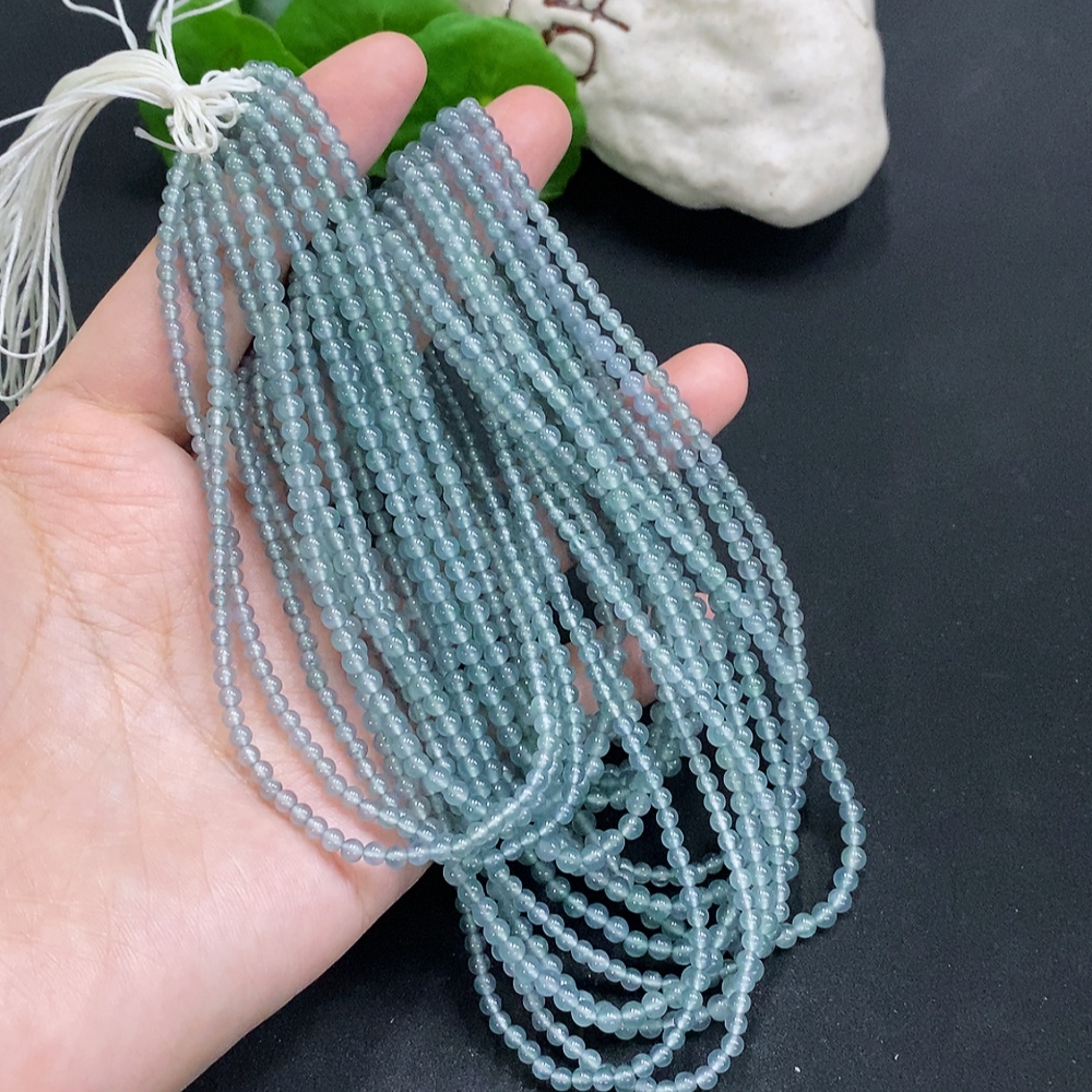 F33856447 A batch of 9 jadeite bead bracelets