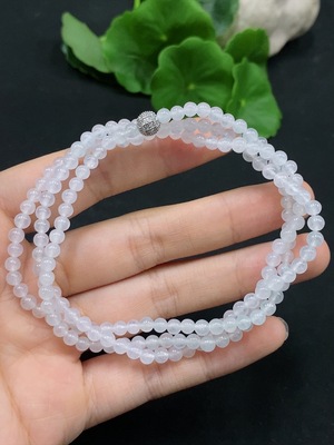 F29347676 Jadeite Bead Necklace Approx. 3.8mm Total Weight About 16.94g Non-Gold Setting