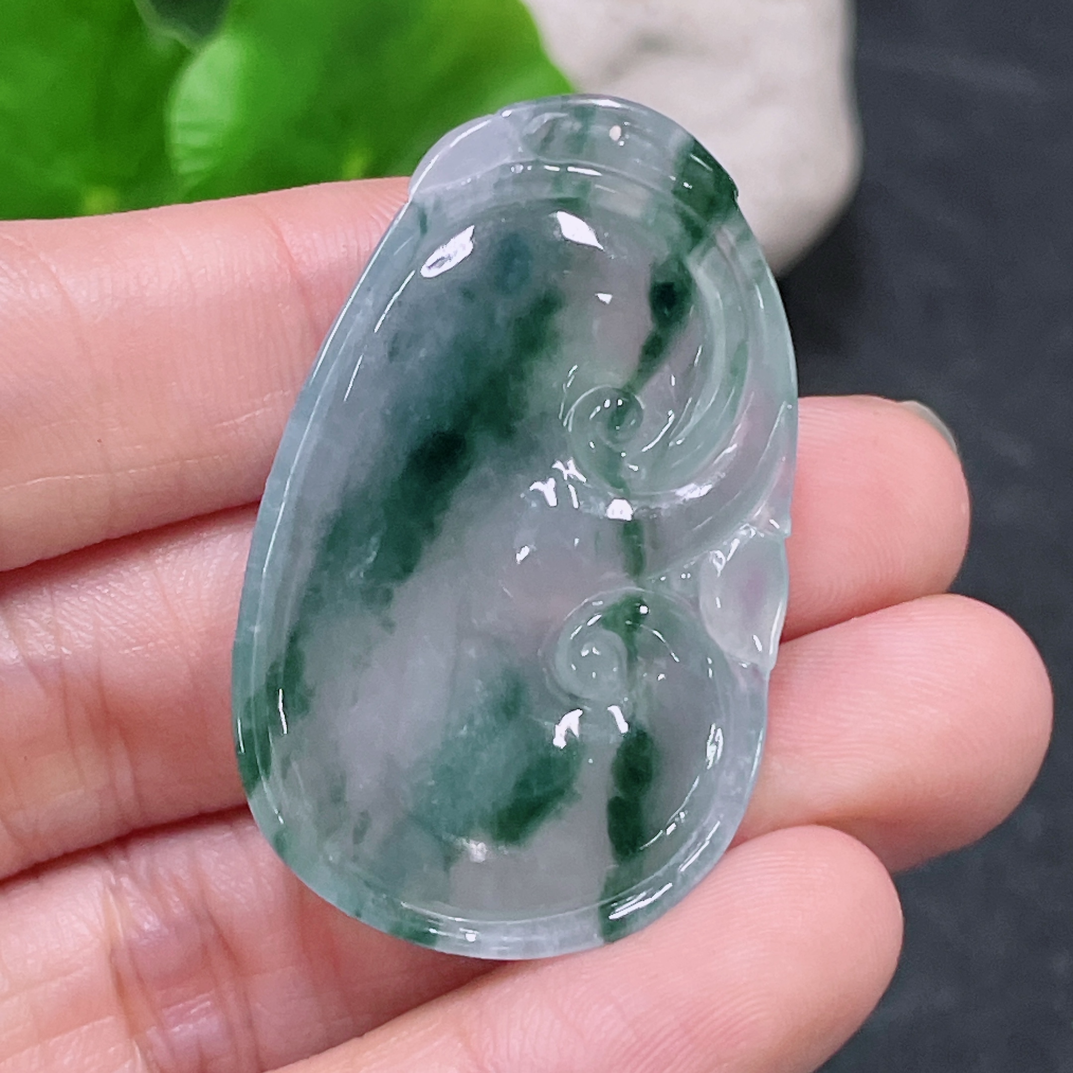 F32810707 JadeitePendant Ruyi Total Weight Approx. 11.95g