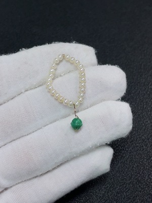 C32816948 Pearl Jewelry with Non-Natural/Non-Gold Accent Stones, Total Weight Approx. 0.89g, Stone Size ~2.6mm