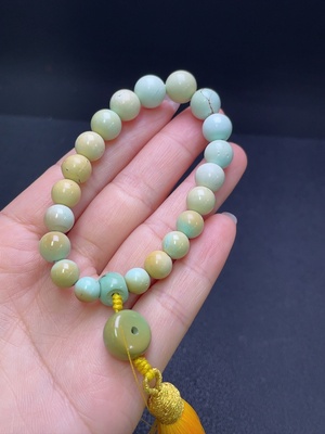 C29338335 Turquoise Beaded Bracelet, Total Weight Approx. 19.19g (including string), Bead Size Approx. 9.1mm