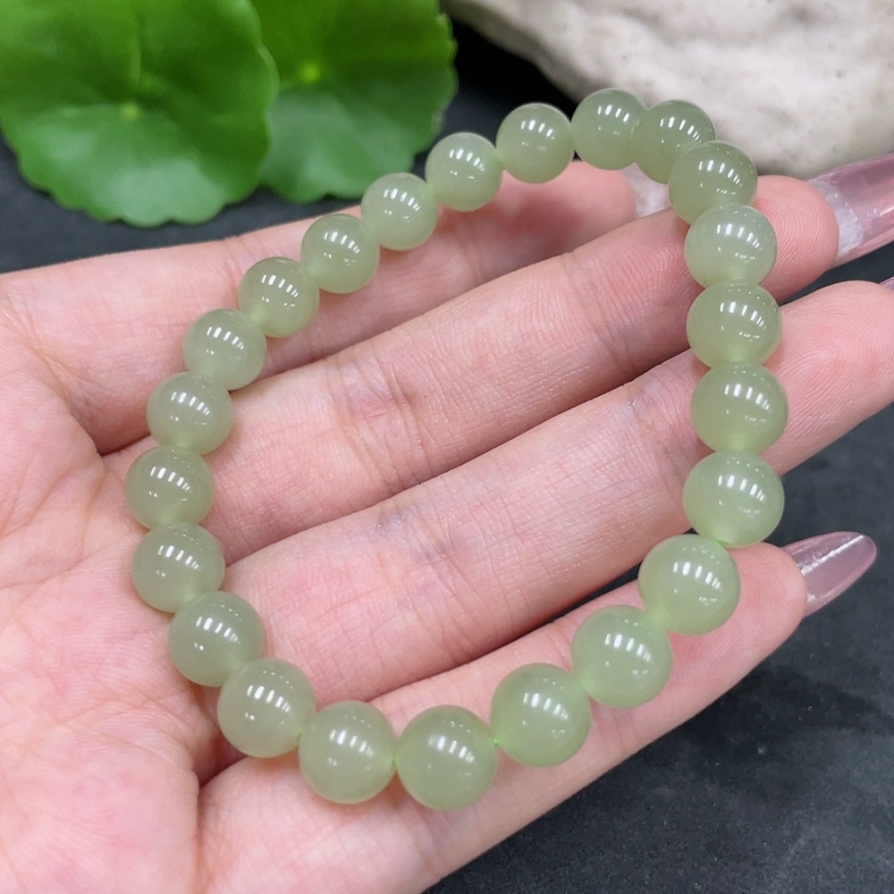 H33925680 Hetian Jade Bracelet approx. 7.7mm total weight approx. 17.3g