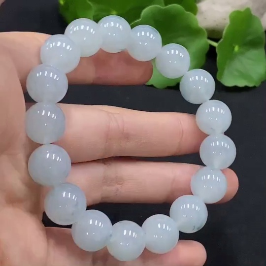 F30498314 JadeiteBead Bracelet, Approx. 12mm, Total Weight Approx. 51.1g