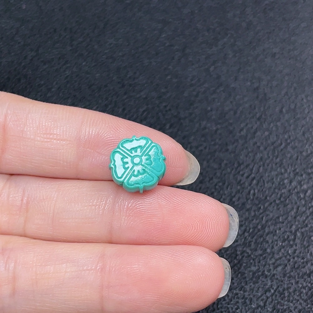 C34990546 Turquoise Jewelry, Color Origin Undetermined, Containing Other Mineral Components, Total Weight Approximately 1.1g