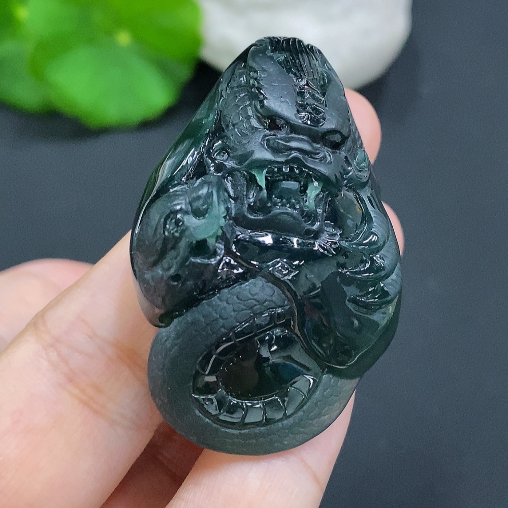 F28192182 JadeiteDragon Pendant Total Weight About 27g