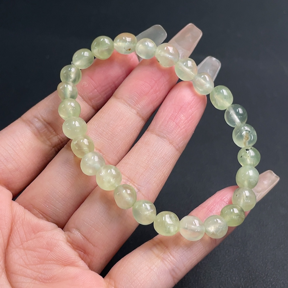 C21348951 Prehnite Bead Bracelet Total Weight Approx.14.55g Size About7.6mm