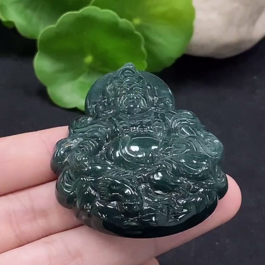 F34028649 Jadeite Yellow Jambhala Pendant Total Weight Approx.35.17g