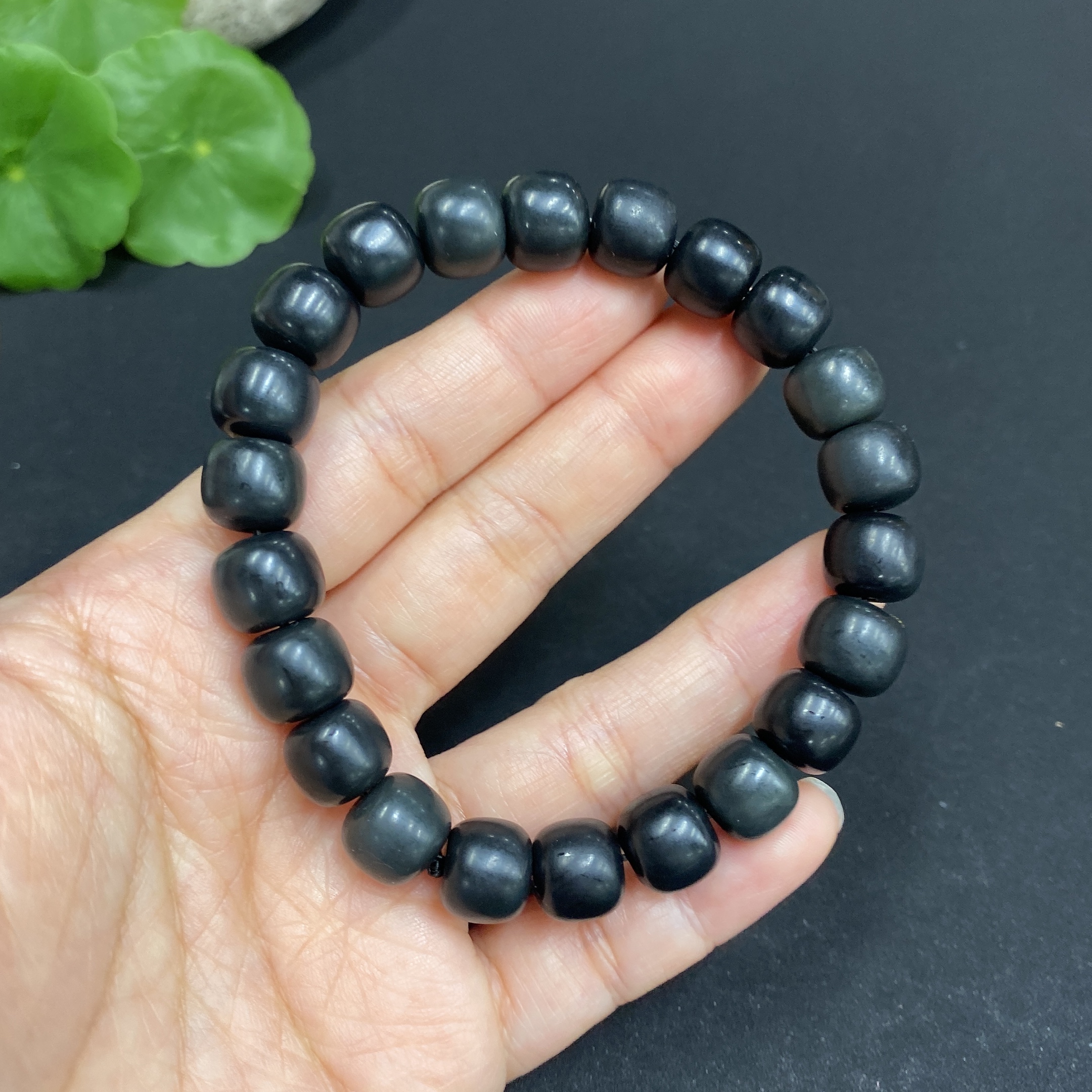 H32813249 Hetian Jade Bracelet, Approx. 9.8mm Beads, Total Weight Approx. 36.9g