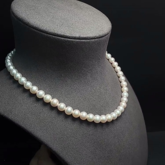 C26009496 Seawater Pearl Strand Necklace Non-Gold Setting Approx. 7.2mm Total Weight About 36.53g