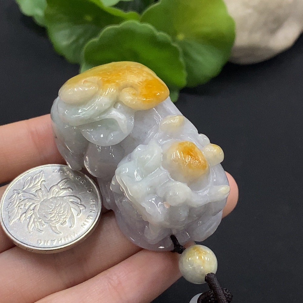 F35114869 Jadeite Pi Xiu Pendant, Total Weight Approx. 76.77g