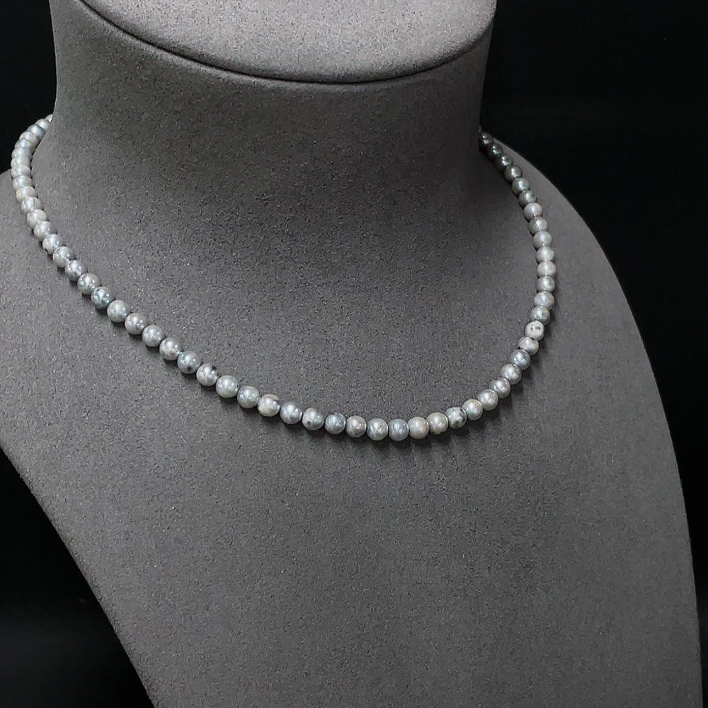 C33937930 Seawater Pearl Necklace Non-Gold Color Origin Undetermined Total Weight Approx. 13.86g Size About 4.8mm