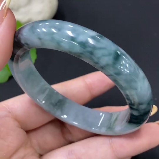 F29411822 Jadeite Round Bangle Size 55.5 Total Weight Approx. 56.2g