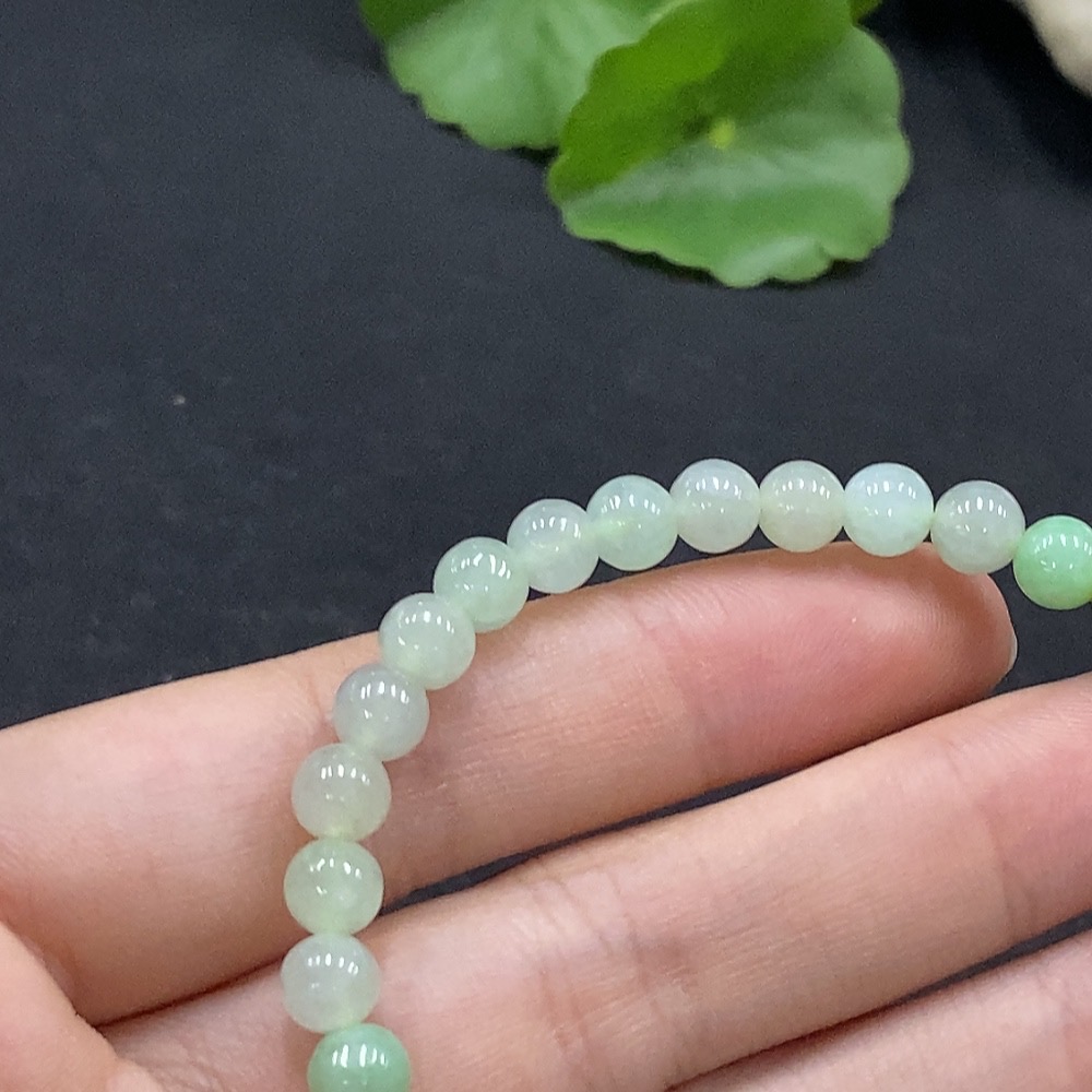 F33895279 Jadeite Beads Strand Approx. 5.9mm Total Weight Approx. 10.87g Color Origin Undetermined