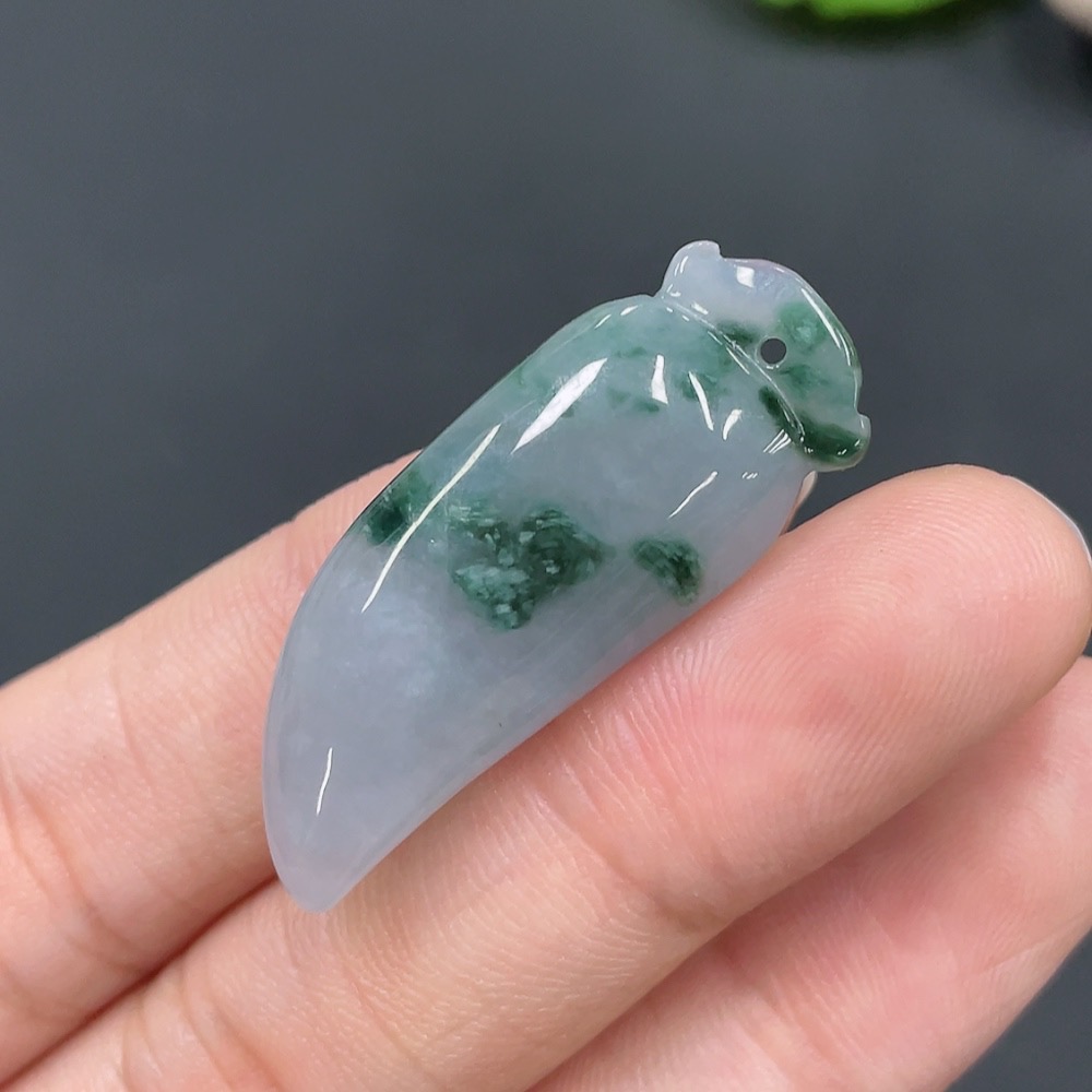 F22538009 Jadeite Auspicious Melon Pendant Total Weight 6.266g