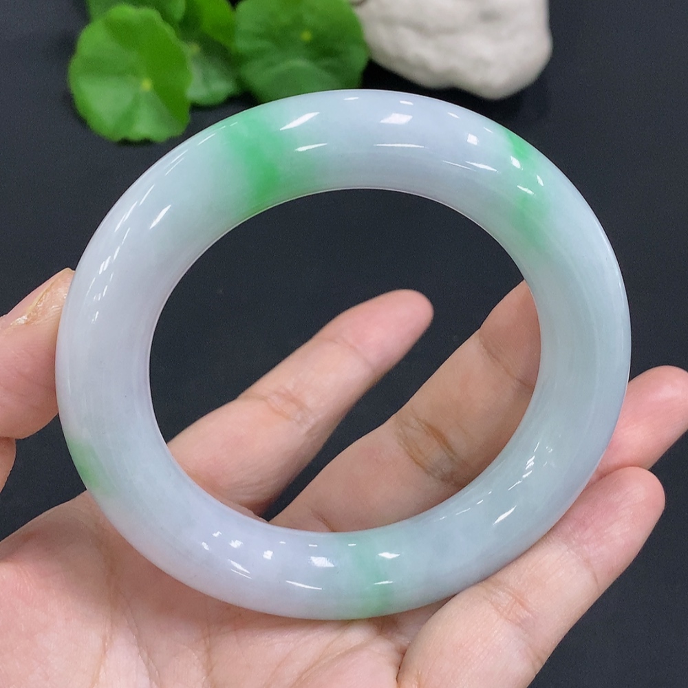 F26937947 Jadeite Round Bangle Size 57.5 Total Weight Approx. 103.3g