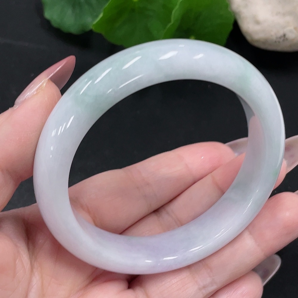 F35082673 Jadeite Round Bangle Size 55.9 Total Weight Approx. 56.9g