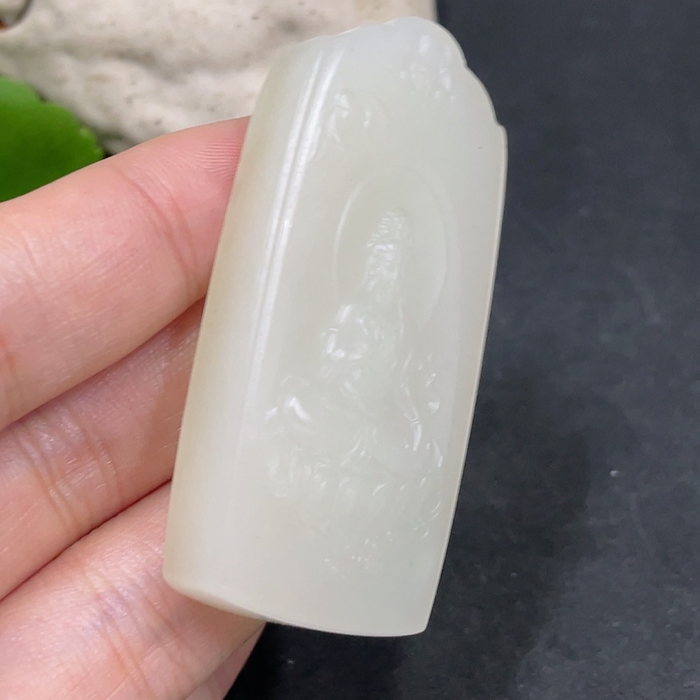 H32705717 Hetian Jade Pendant Guanyin Total Weight Approx. 37.4g