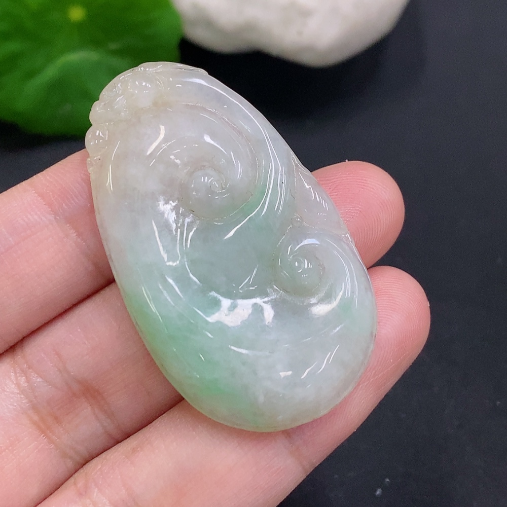 F33883131 Jadeite Ruyi Pendant Total Weight About 11.4g