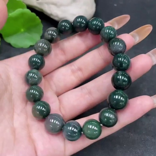 H32797751 Alashan Agate Bracelet with Other Mineral Components, Approx. 11.7mm, Total Weight About 38.5g