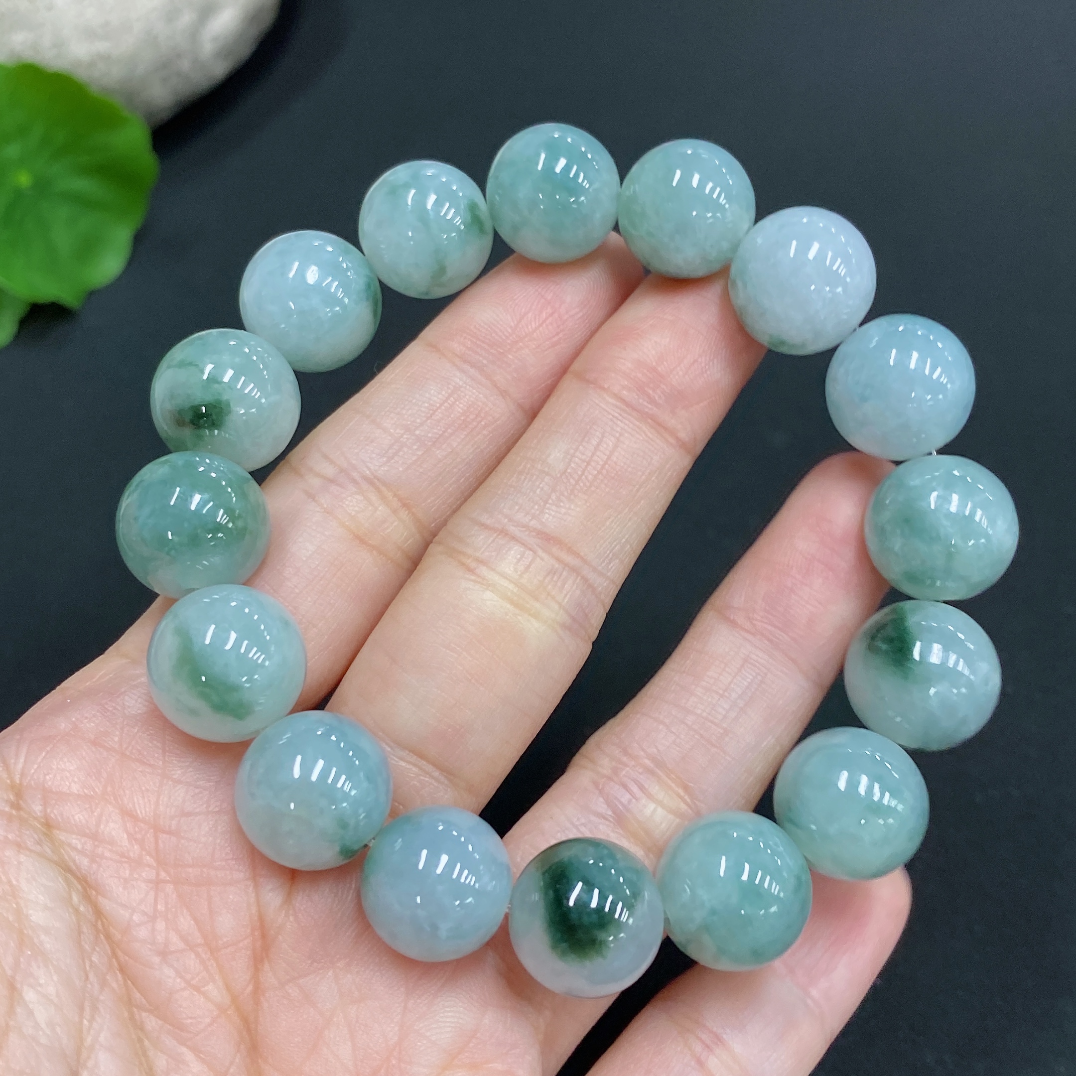 F21326642 Jadeite Bracelet    Approx. 12.5mm    Total Weight 54.604g