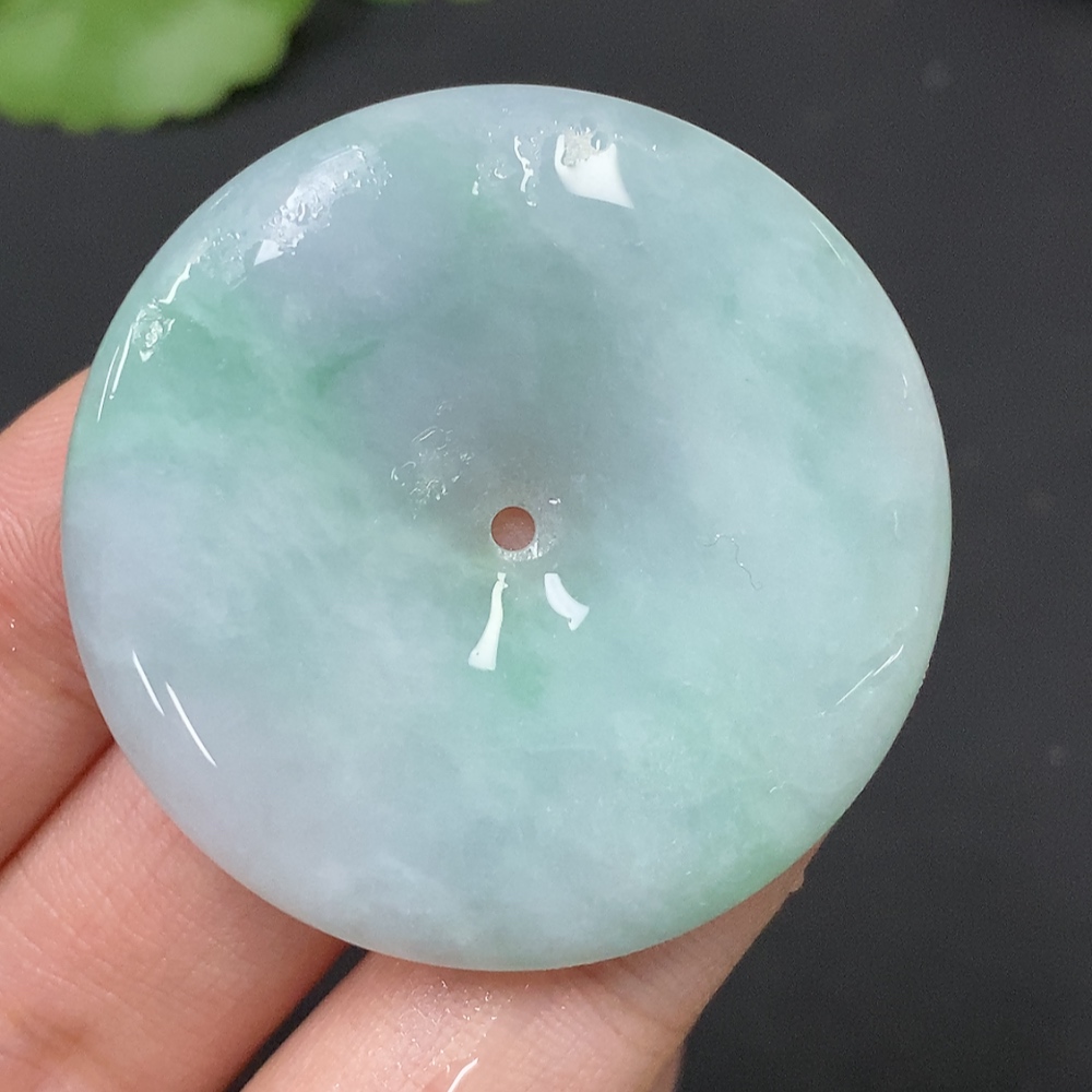 F27057303 Jadeite Pendant Total Weight Approx.20g Peace Buckle Rough Jade