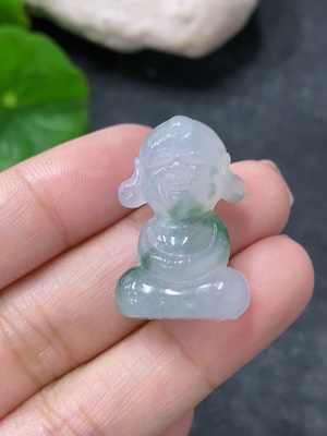 F34976732 Jadeite Pendant of Child, Total Weight Approx. 6.58g