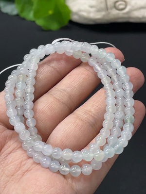 F31626329 Jadeite Bead Necklace Approx. 4.9mm Total Weight About 23.67g