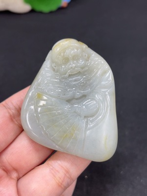H46487272 和田玉挂件 钟馗 货品总重约67.5g 皮色成因未定