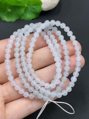 F29365854 Jadeite Bead Necklace Total Weight Approx. 21g Size Approx. 4.5mm