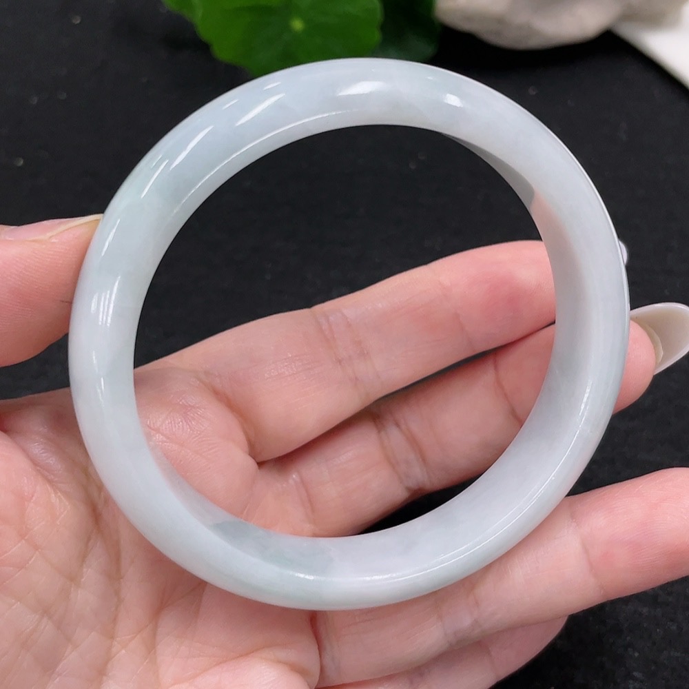 F33873801 Jadeite Round Bangle Size 58.2 Total Weight Approx. 49.8g (Broken)