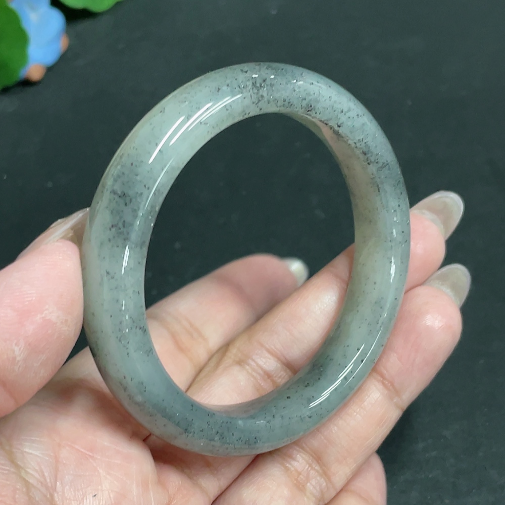 H30488613 Hetian Jade Round Bracelet Size 51.6 Total Weight Approx. 42.4g