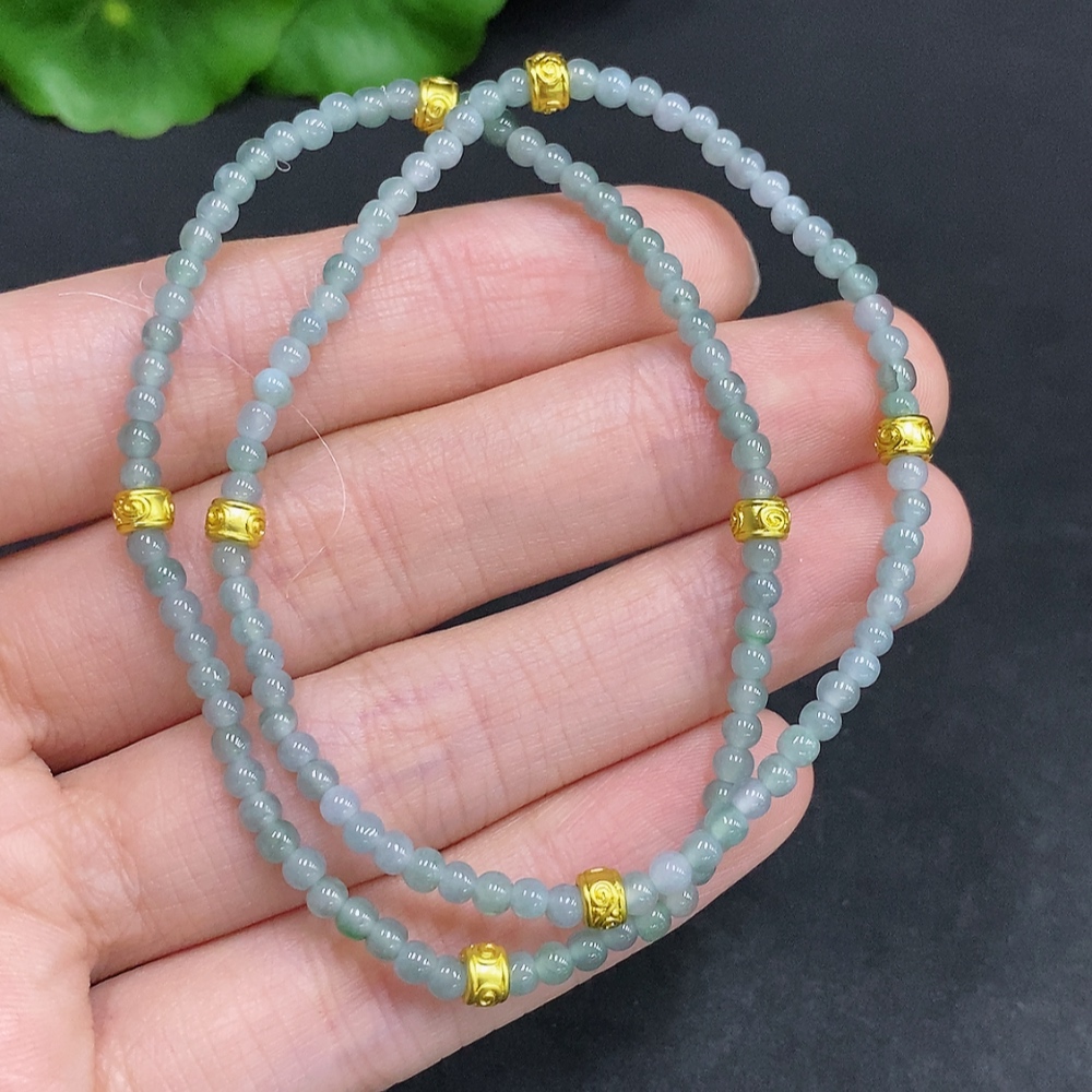 F33907170 Jadeite Beads Sell as a Lot Size Approx 2.8mm Non-gold