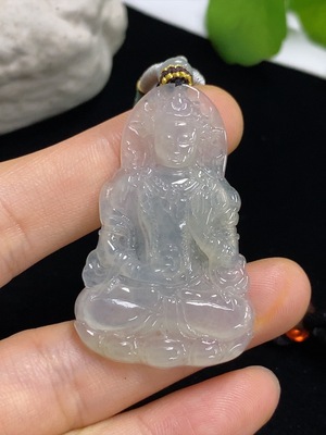 F42977446 翡翠度母挂件 货品总重约10.3克（含绳重）