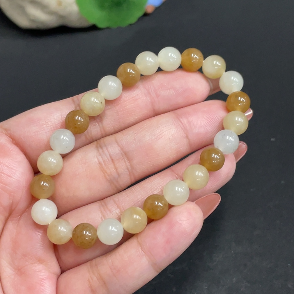 H34004024 Hetian Jade Bracelet, Approx. 7.7mm, Total Weight About 19g