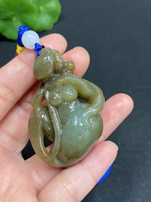 H31583727 Hetian Jade Handheld Piece: National Beauty and Heavenly Fragrance