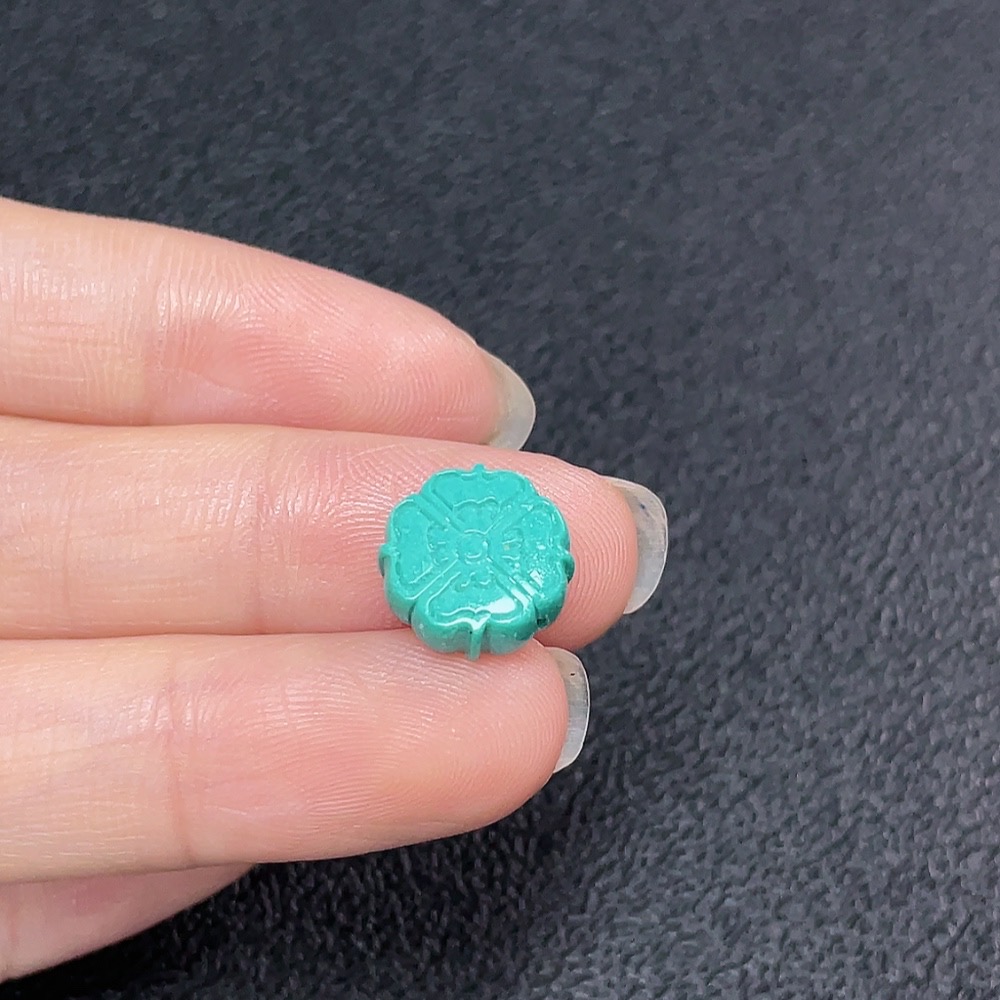 C34990546 Turquoise Jewelry, Color Origin Undetermined, Containing Other Mineral Components, Total Weight Approximately 1.1g