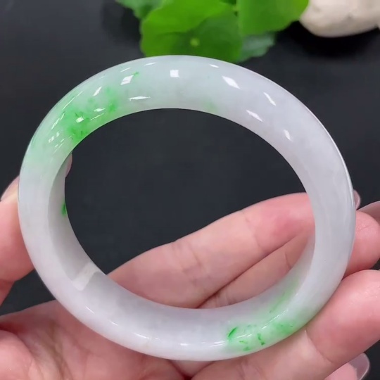 F28211968 Jadeite Round Bracelet Size 56.6 Total Weight Approximately 66.3g