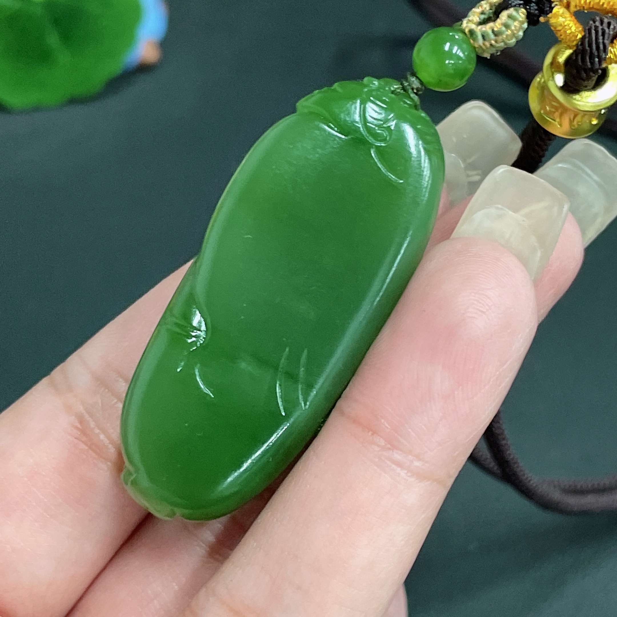 H22550116 Hetian Jade Pendant    Buddha    Total weight (with rope) approx. 29.7g