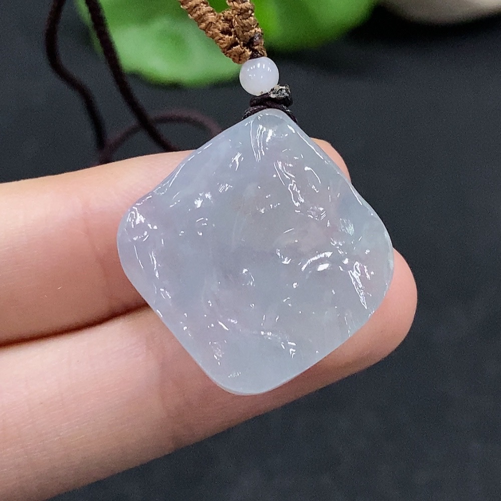 F33947191 Jadeite Pendant Total Weight Approx. 6.7g (Incl. Rope Weight)
