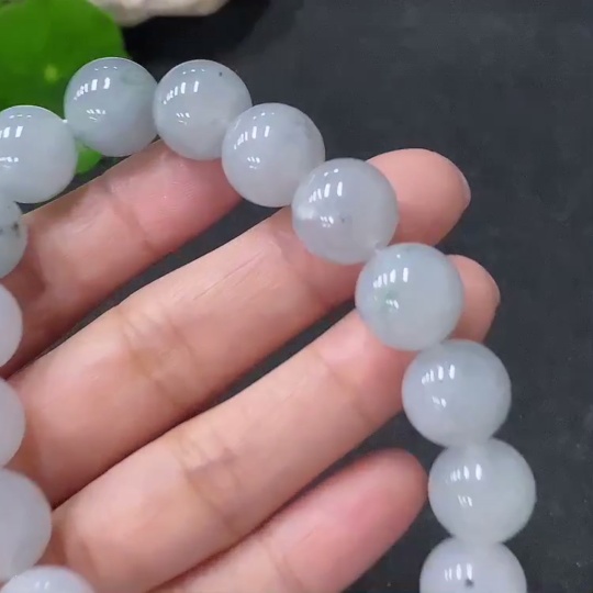 F35139737 Jadeite Bracelet, Approx. 12mm Beads, Total Weight Approx. 54.55g