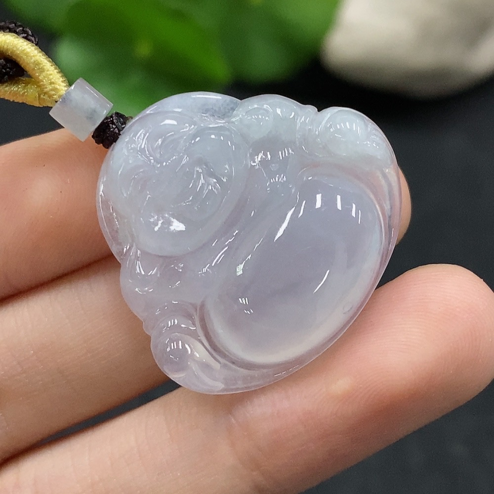 F34964621 Jadeite Buddha Pendant, Total Weight Approx. 8.76g