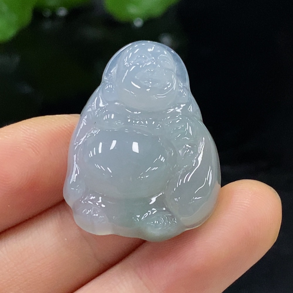 F29380497 Jadeite Buddha Pendant Total Weight Approx. 9.34g