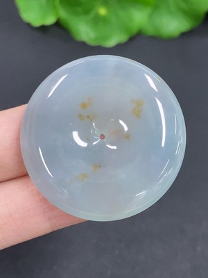 F42967273 翡翠平安扣 货品总重量约14克