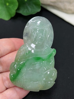 F41941867 翡翠挂件 观音 货品总重约25.27g