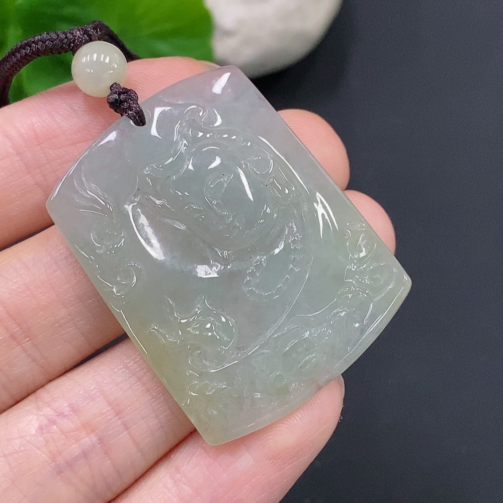 F28270729 Jadeite Guanyin Pendant Total Weight Approx. 16.5g (including rope weight)
