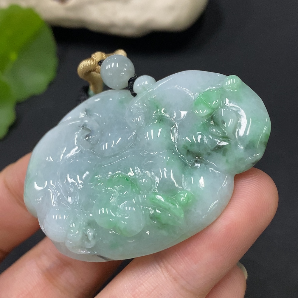 F29322298 JadeitePendant (Total Item Weight Approximately 32.47g, Cord Not Included)