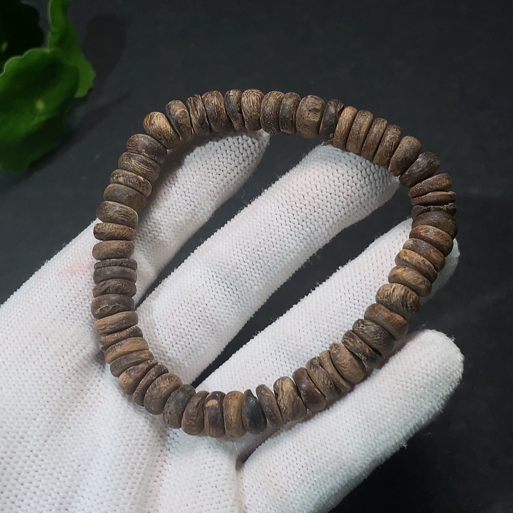 W34988785 Agarwood Bead Bracelet, Total Weight Approx. 10.8g, Bead Size 8.8mm