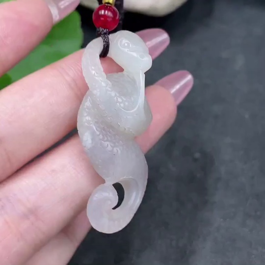 H33897177 Hetian Jade Pendant Snake Total Weight (with rope) 10g